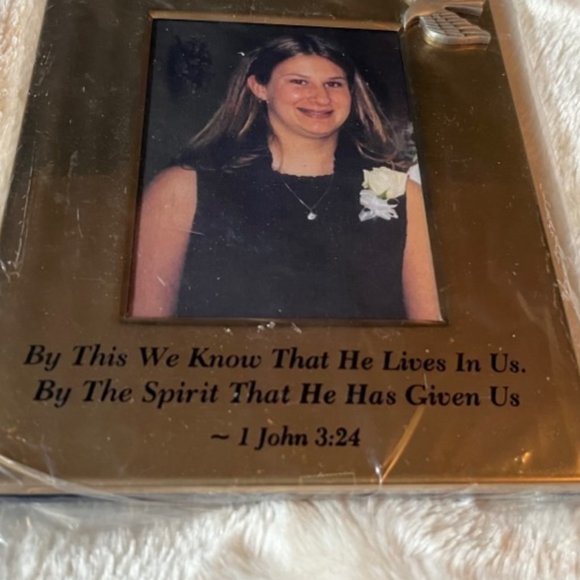 Gold tone coloured Confirmed in Christ Picture Frame NIP - Picture 2 of 9